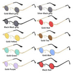 lunettes soleil unisexe rondes vintage or noir gris transparentes classiques punk anti reflet uv