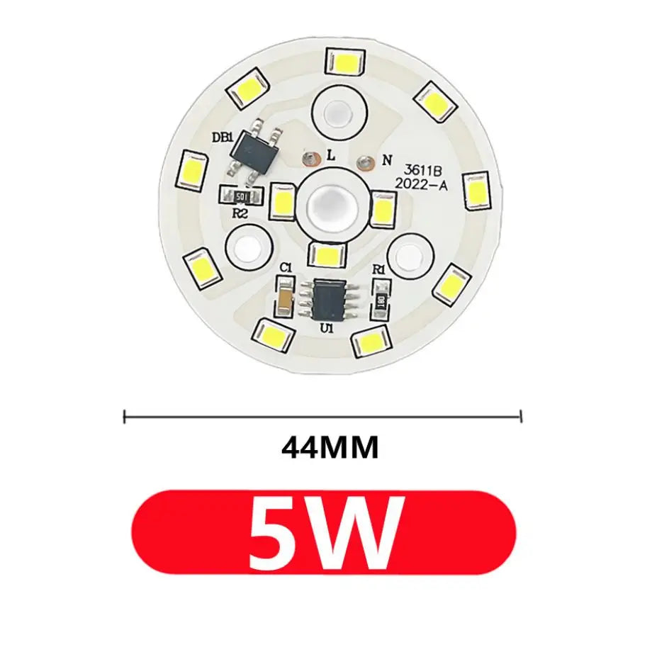 Plaque LED Downlight Chip 3W 5W 7W 9W 12W 15W 18W Blanc Gris Circulaire