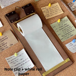 tableau liste tâches papier rouleau rechargeable clips suspension moderne écriture planning notepad marron beige