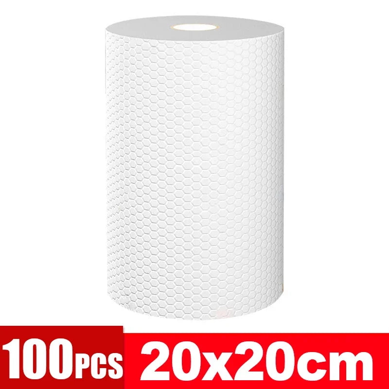 serviettes cuisine blanc microfibre non tissées respectueuses environnement utilitaires pratiques adhésives nettoyage ménager réutilisables