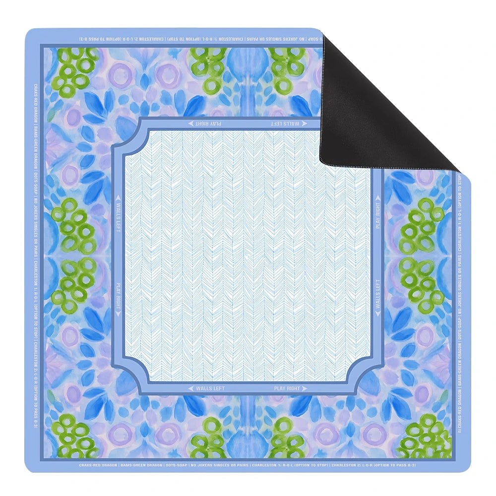 tapis jeu moderne fleur bleu violet polyestère caoutchouc table mahjong board game køkken