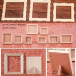 cadres photo minuscules bois naturel classiques adhésifs decoration maison miniature artisanal bricolage