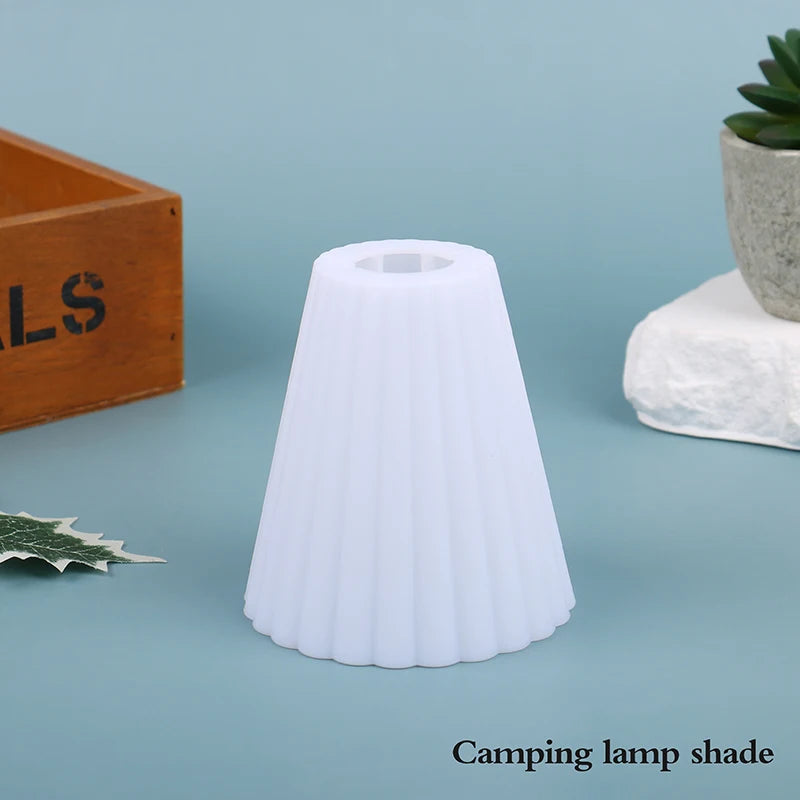 abat jour blanc rayures horizontales classique camping lampe extérieur led opacité fixation invisible