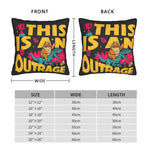 housse coussin imprimé pop art chat dinosaure trophées crânes étoiles outrage lit chambre decoration