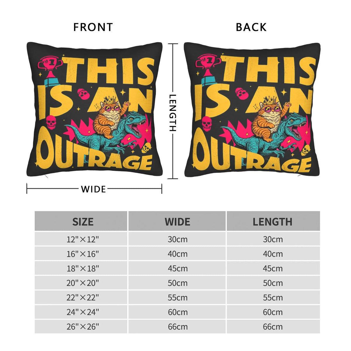 housse coussin imprimé pop art chat dinosaure trophées crânes étoiles outrage lit chambre decoration
