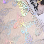 décorations murales papillons transparents multicolores adhésifs modernes élégants variées tailles couleurs