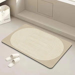 tapis sol moderne rayures cercles concentriques beige résistant rides extérieur adultes polyvalent polyester