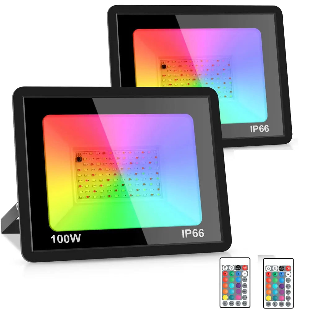 projecteur led noir moderne ip66 waterproof réglable 100w mural table