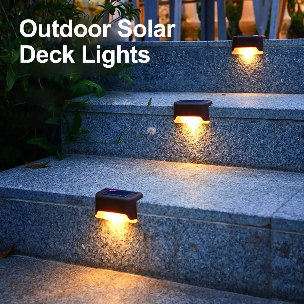 lampe solaire extérieure led escalier jardin cour marche clôture étanche autocollante moderne