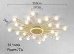 lampe suspension moderne or blanc sphères translucides scandinave structure métallique led éclairage intérieur
