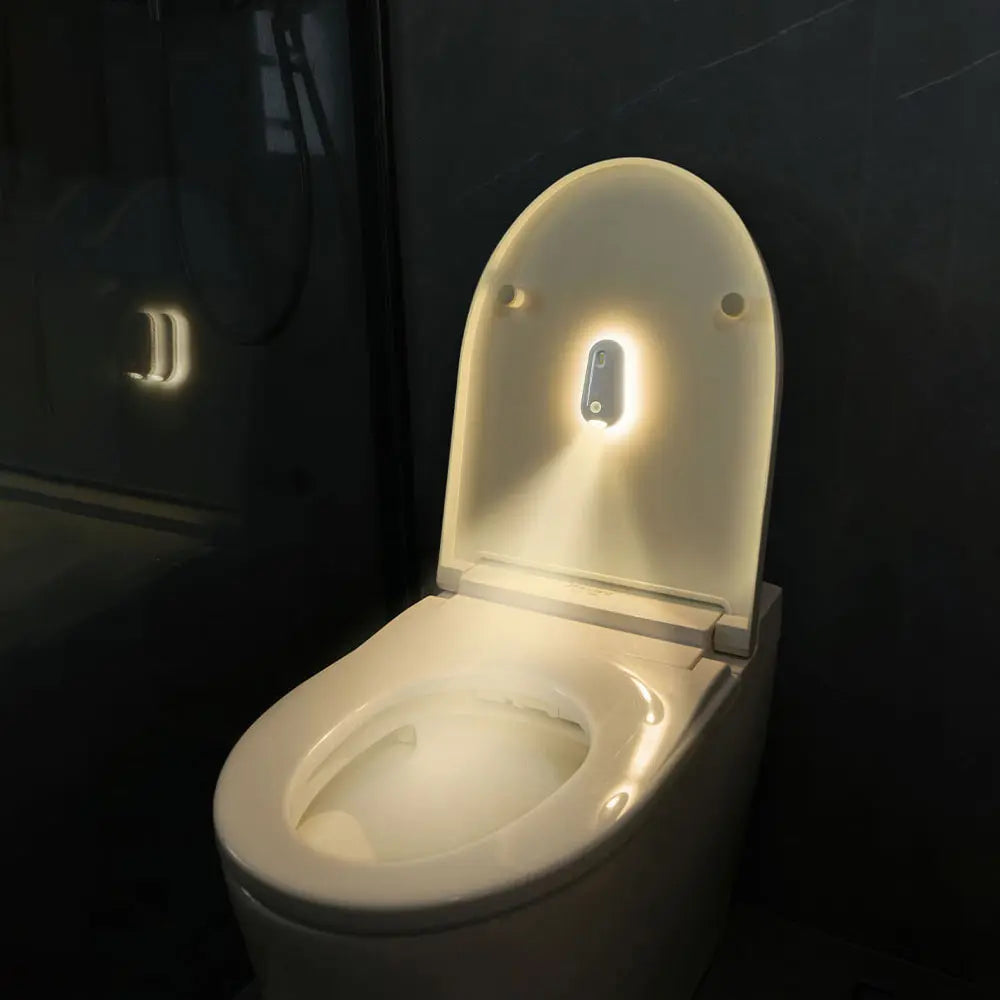lampe toilette blanche moderne bouton tactile adhésif rechargeable led contrôle capteur lumière