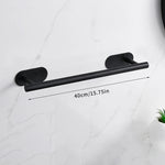 porte serviettes mural argenté moderne texture tissée fixations vis serviette 500mm longueur