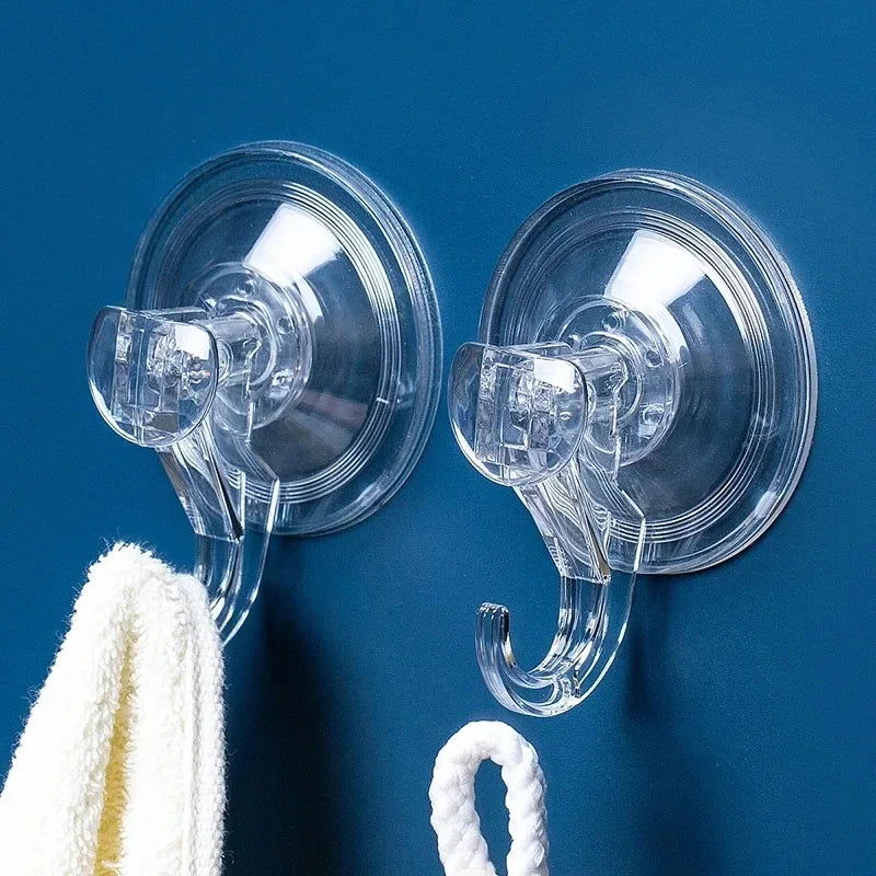 crochet mural transparent ventouse moderne salle bain support serviettes fixations cuisine