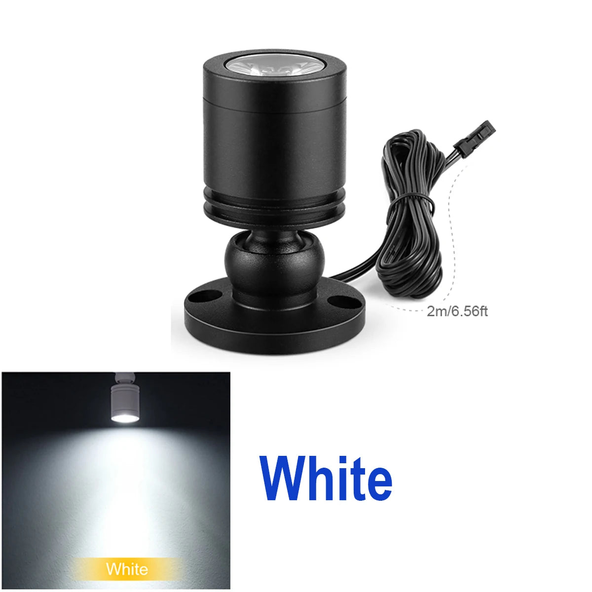 projecteur led blanc noir moderne minimaliste interface dupont câble 2mètres flux lumineux 249 2000