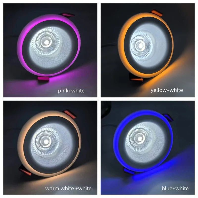 spots led violet jaune blanc bleu transparent moderne 3000k 6000k clips câble électrique
