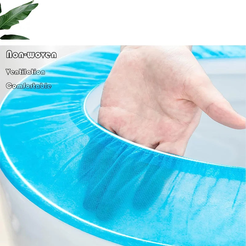couvre siege toilette jetable bleu clair adhesif hygienique pratique non tissé respectueux environnement sac