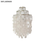 Applique murale LED moderne avec coquillage pour miroir - Déco éclairage salon et entrée