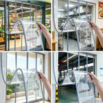 rideau porte transparent pvc moderne 30cm large vis fixation hiver étéUsageId:678
