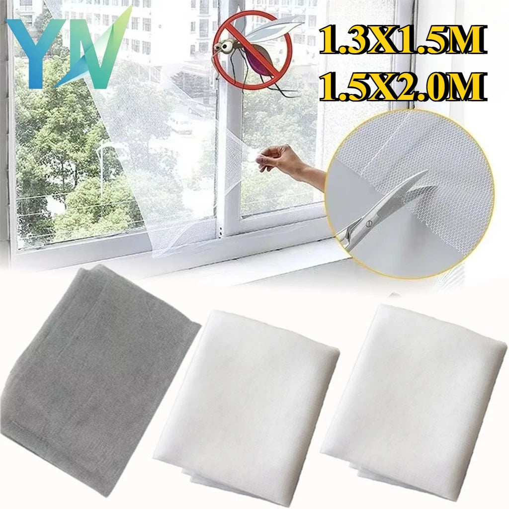filet anti moustiques adhésif fenetre polyester blanc maille régulière moderne invisible facile