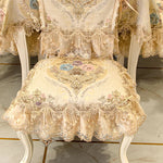 Housse de chaise lavable avec broderie élégante, vue de détail