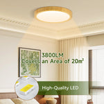 lampe grain bois led moderne blanc naturel 220v 20w 30w 40w