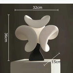 lampe table contemporaine blanc minimaliste base plate moderne fluides