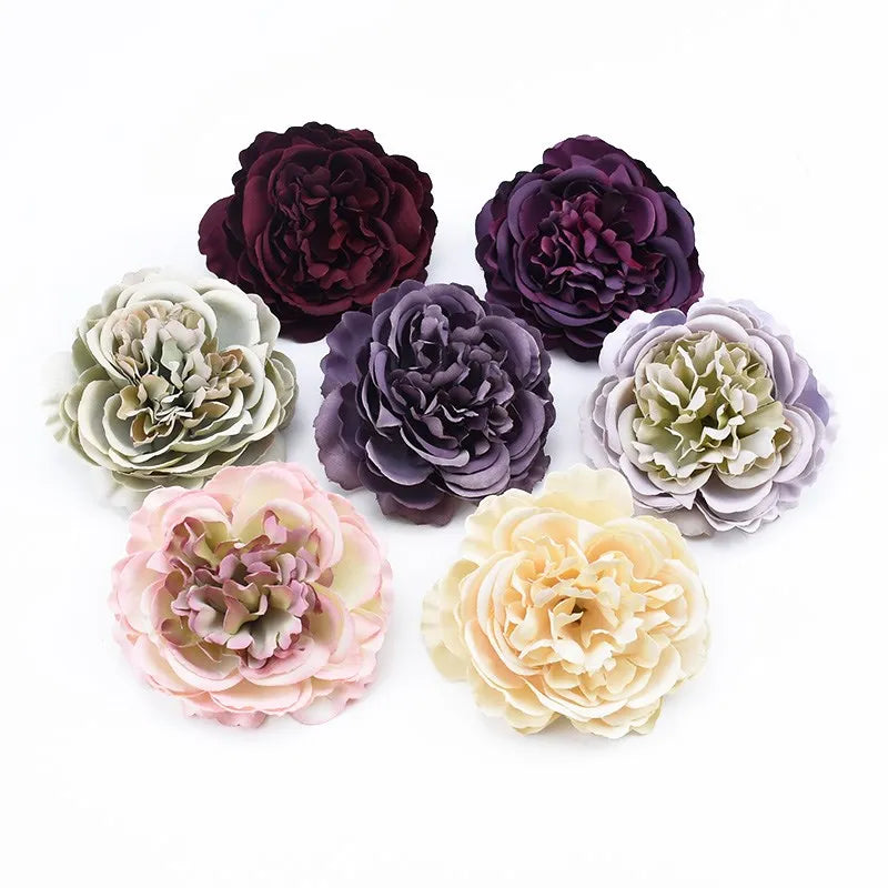 fleurs artificielles pivoine soie violet rose beige gris intérieur décoration vintage mariage anniversaire