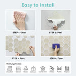 autocollant mural 3d pvc moderne beige clair texture grise adhésif 10 feuilles resistant eau
