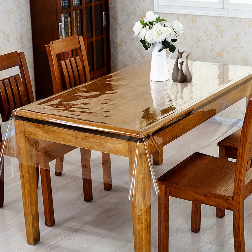 protège tables transparent moderne adhésif imperméable pvc sans motif pâques noël mariage