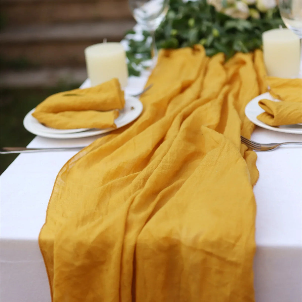 serviettes table vert olive rose bleu clair gris texture lin naturelle classique maison wedding