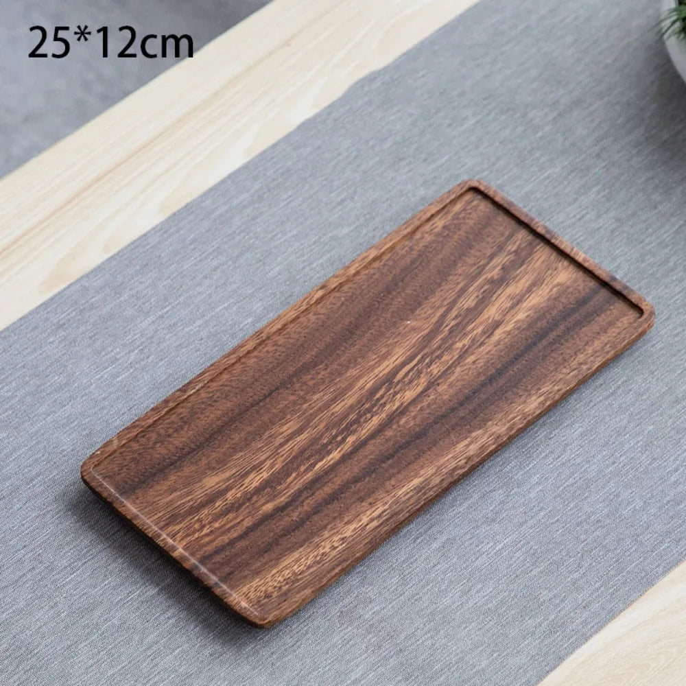 plateau thé bois naturel rustique opaque texture veinée rangement service thé