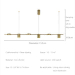 lampe suspendue moderne or câble ajustable flux lumineux 2000 82000 led certification rohs cem