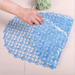 tapis bain antidérapant pvc anti glisse ventouse alvéolaire moderne bleu vert