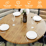 nappe ronde imperméable carreaux gris blancs moderne cuisine maison extérieure