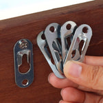 clips fixation cadres photo argenté moderne vis montage images tableaux miroirs accessoires echangementversible collectionnement