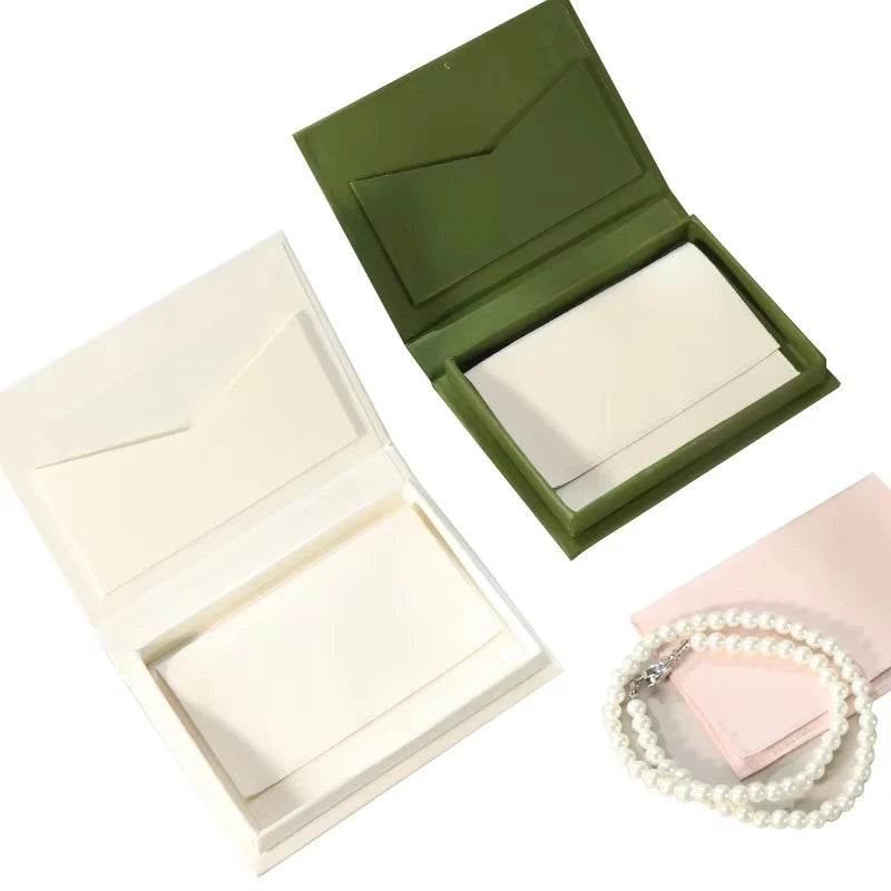 boîtes bijoux réutilisables velours opaques vert olive blanc classiques