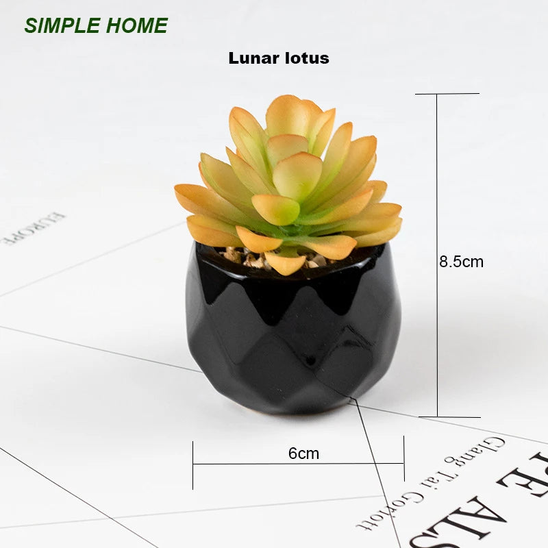 plantes artificielles bonsaï vertes modernes pot poterie décoration intérieure extérieure jardin