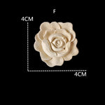 appliques décoratives bois blanc artisanal fleurs sculptées baroque vintage miroir cadre mural