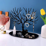 présentoir bijoux arbre moderne noir blanc branches stylisées rangement colliers boucles d'oreilles cosmétiquesDecorationBureau