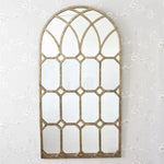 miroir decoratif gothique vintage arche doré blanc decoration chambre coucher