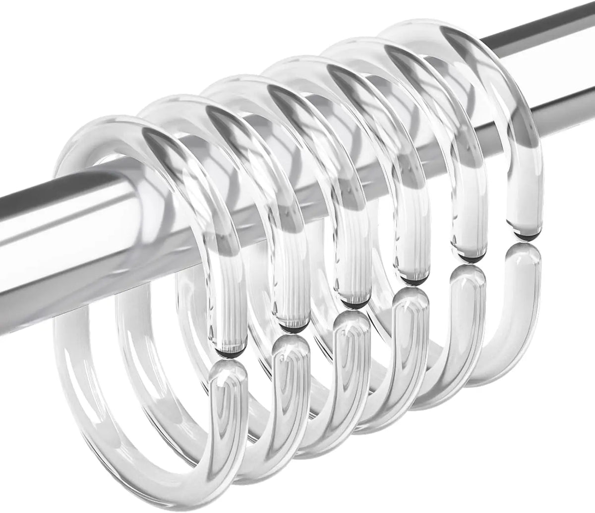 anneaux suspension transparent blanc noir adhésifs moderne minimaliste salle bain chambre fenêtre
