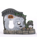 miniatures traditionnelles résine bâtiments toitures tuiles détails architecturaux gris noir vert