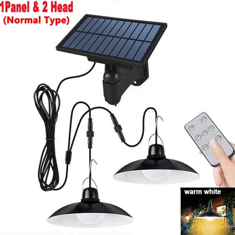 lampe solaire moderne noire télécommande panneau solaire intégré autonome deux lumières abs lithium