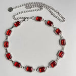 bracelet métal strass rouge vert marron noir bleu clair classique élégantSizeMode boucle