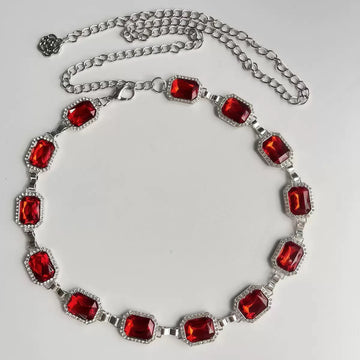 bracelet métal strass rouge vert marron noir bleu clair classique élégantSizeMode boucle