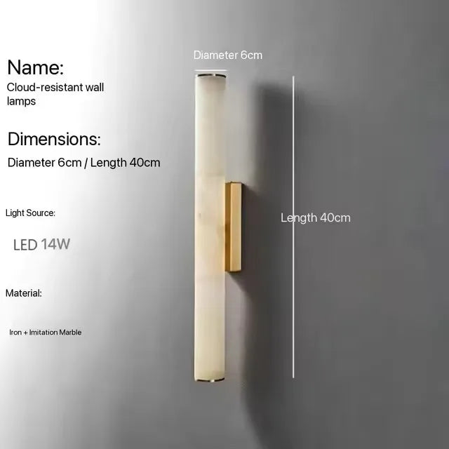 lampe murale moderne cuivre marbre blanc noir éclairage cuisine chambre coucher salle manger