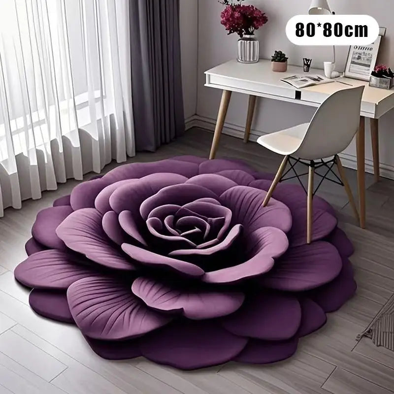 tapis bain doux motif rose 3d fleurs modernes antidérapant absorbant salle d'eau