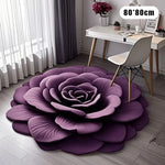 tapis bain doux motif rose 3d fleurs modernes antidérapant absorbant salle d'eau