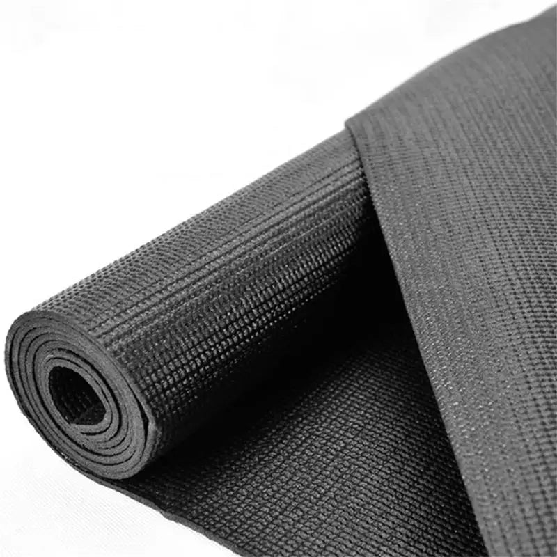 tapis sol noir texture tissée moderne entraînement force jambes abdomens 120x60cm