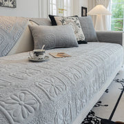 housse canapé velours géométrique blanc carrés losanges gris quilté chambre déco moderne